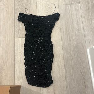 black sparkly mini dress